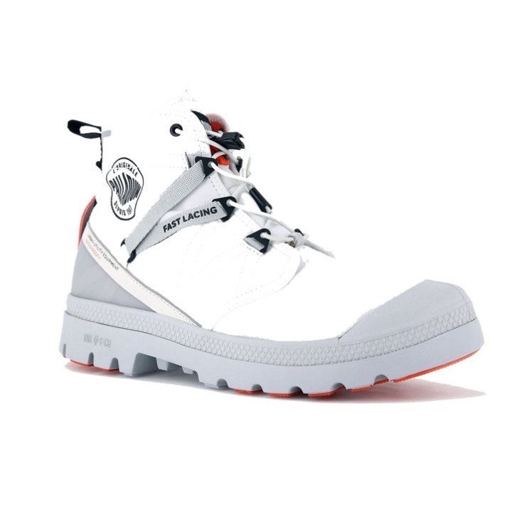 Palladium Pampa Travel Lite+ Waterproof Women's Boots White | UK B327-YVQ